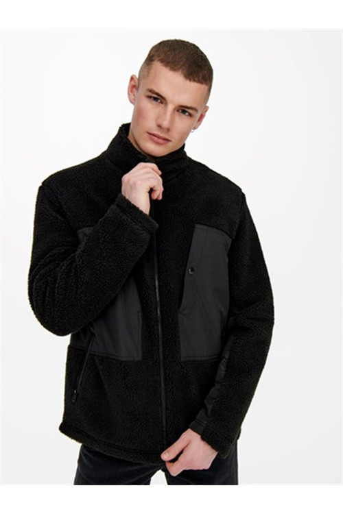 Onsvıllads Sherpa Mıx Jacket Otw Black