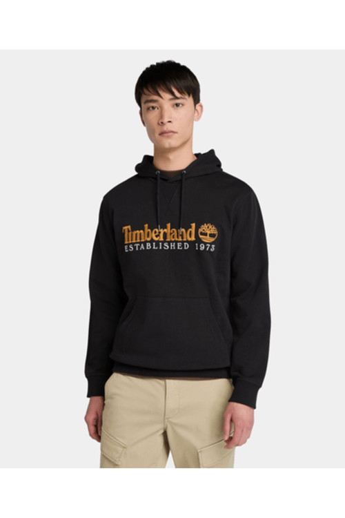 Establıshed 1973 Embroidered Logo Loopba Erkek Siyah Sweatshirt Tb0A5Mx80011