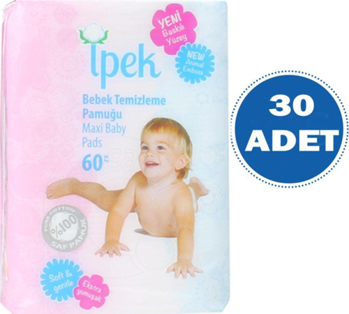 Maxi 60 Adet Bebek Temizleme Pamuğu 30 Lu Paket
