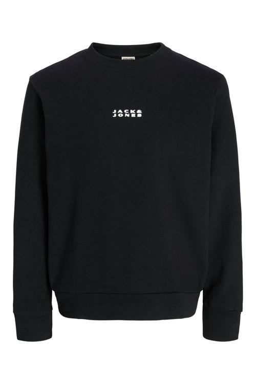 Jack Jones Jcostance Sweat Crew Neck Pls Erkek Siyah Büyük Beden Sweatshirt 12289125-02