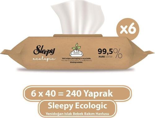 Ecologic Yenidoğan Islak Bebek Bakım Havlusu 6x40 (240 Yaprak)