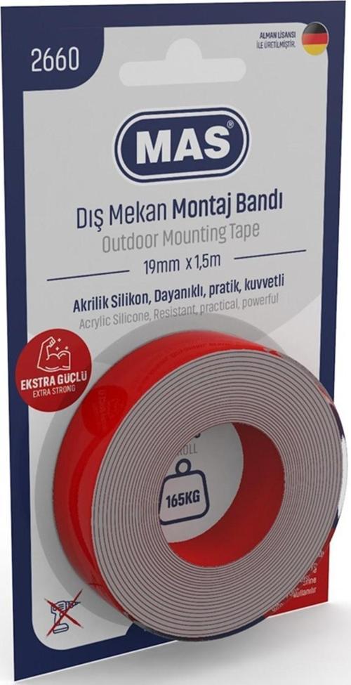 Montaj Bandı Dış Mekan Extra Güçlü 19Mm X 1,5M 2660