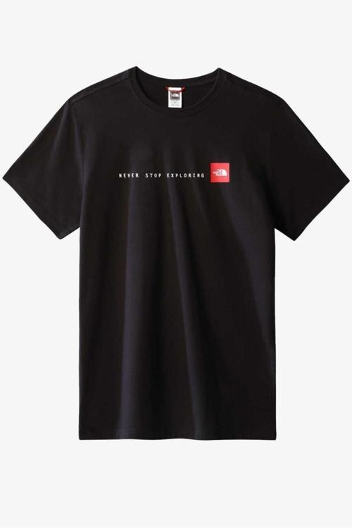 M Ss Never Stop Explorıng Tee Siyah Erkek T-Shirt Nf0A7X1Mjk31