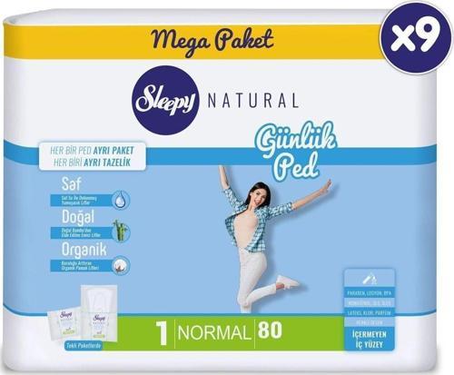 Natural Günlük Ped Normal 9X80 Adet