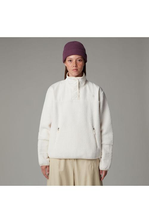 W Cragmont Fleece 1/4 Snap Kadin Beyaz Sweatshirt Nf0A84İbqli1