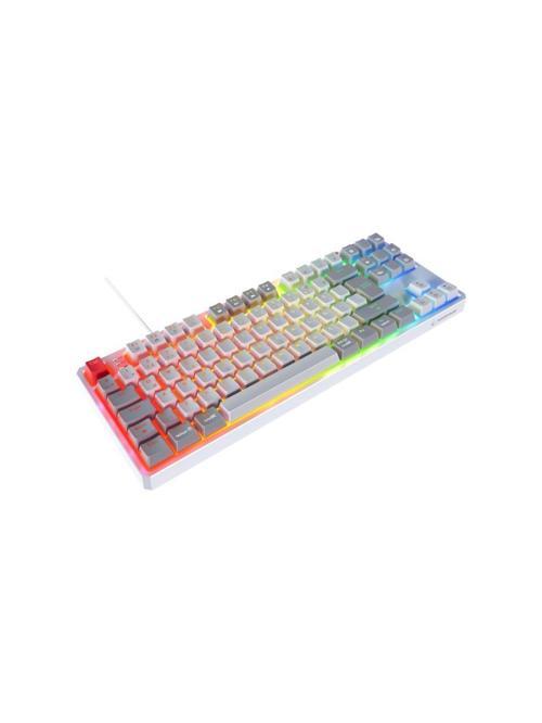 Yoru Tkl Beyaz/gri Type-C Bağlantılı Outemu Red Swich Q Mekanik Gaming Oyuncu Klavye Rgb