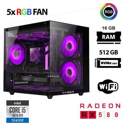 Cube X110 i5 10400F 16GB Ram 512GB M.2 NVMe SSD 8GB RX580 Masaüstü Oyuncu Bilgisayarı