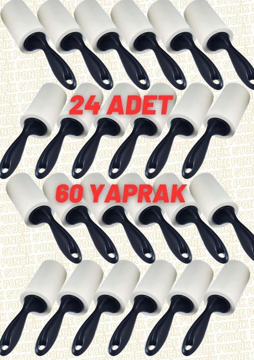 24 Adet Kıl Tüy Toplayıcı Rulo - Evcil Hayvan Rulosu Köpek Tüyü Kedi Tüyü Toplama Rulosu Toz Rulosu