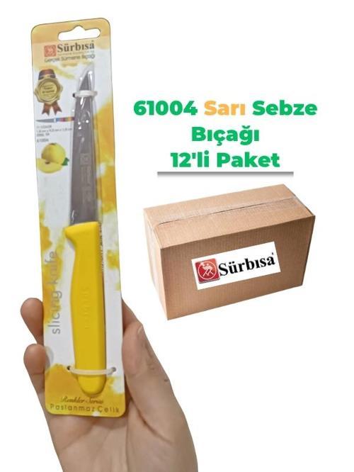 61004 Sebze Bıçağı Sarı 1 Koli (12 adet)
