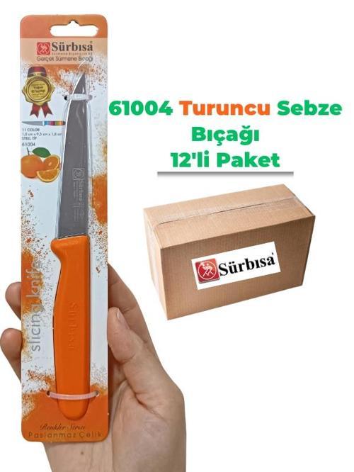 61004 Sebze Bıçağı Turuncu 1 Koli (12 adet)