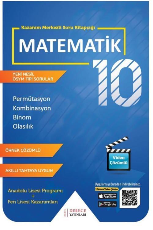 Derece Yayınları 10. Sınıf Matematik Permütasyon-Kombinasyon-Binom-Olasılık
