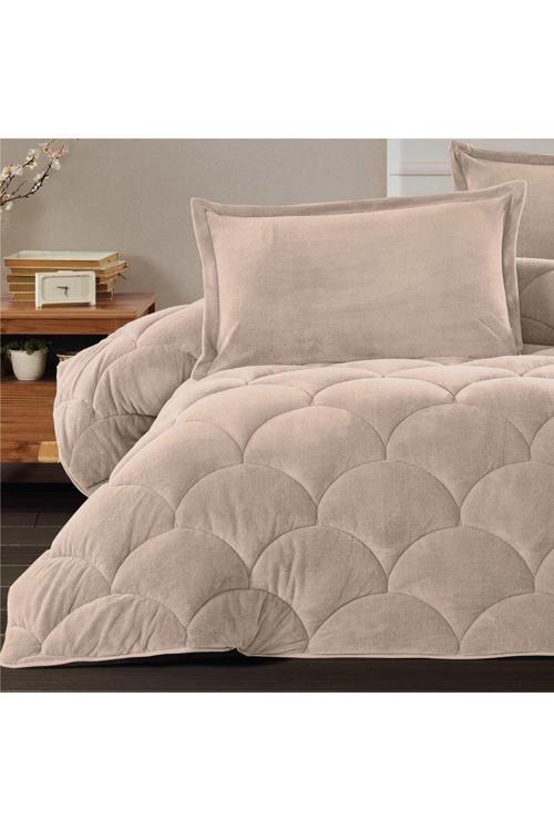 Wellsoft Çift Kişilik Yorgan Çift Taraflı Fluffy Bej V8