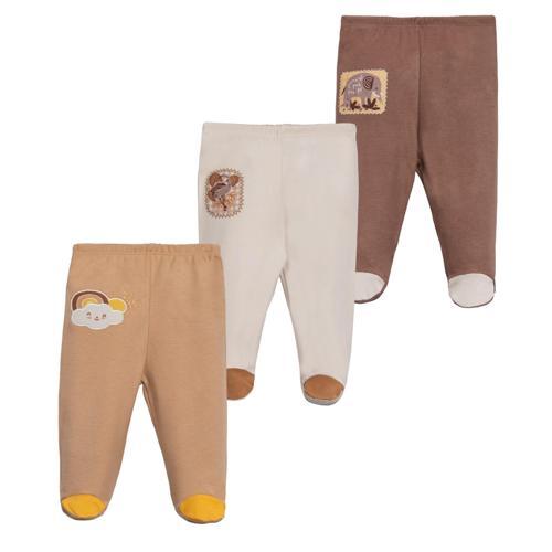 JUNGLE PATİKLİ ÜÇLÜ PANTOLON SET Kahverengi