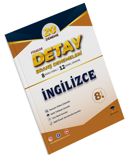 Zeka Küpü Yayınları 8. Sınıf Pisagor Detay İngilizce 20li Branş Denemesi