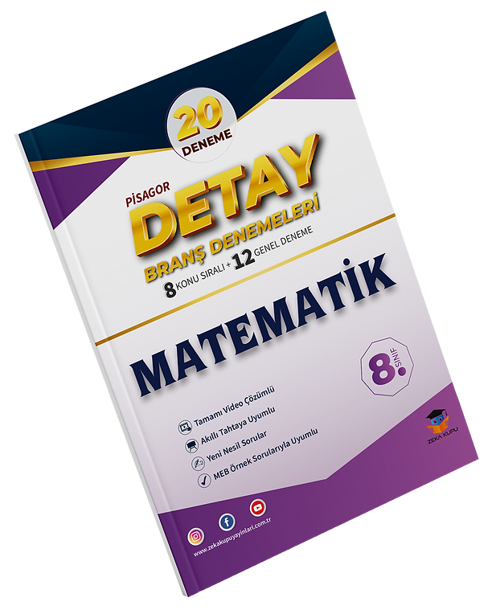 Zeka Küpü Yayınları 8. Sınıf Pisagor Detay Matematik 20li Branş Denemesi