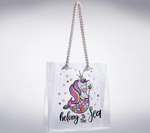 Şeffaf Plaj Çantası Unicorn