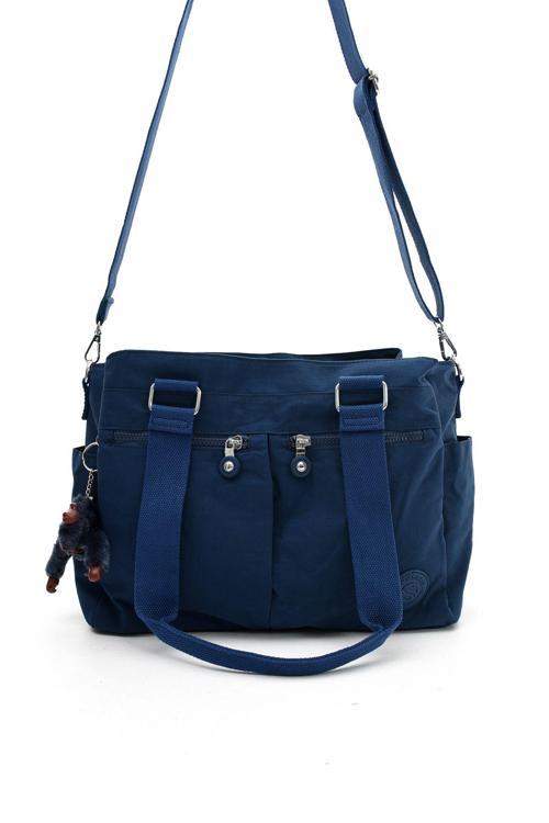 3026 Büyük Boy Bölmeli Suya Dayanıklı Krinkıl Kumaş Çapraz Ve Omuz Askılı Çanta 3026