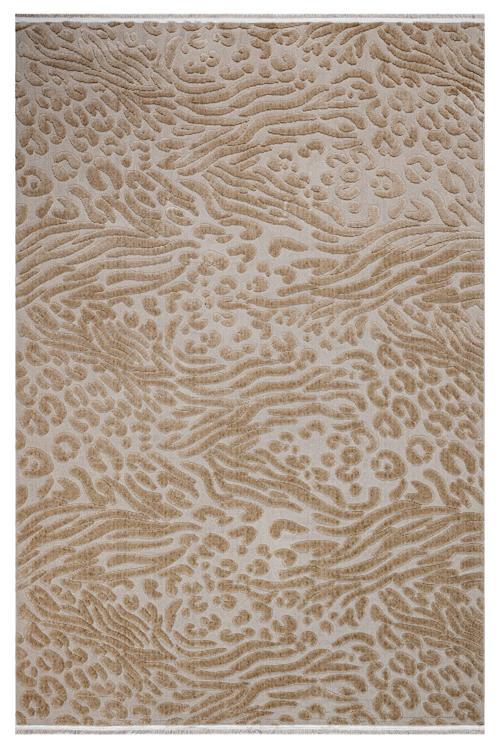 Sunbeam Kahverengi Geometrik Etnik Modern Desenli Hav Vermeyen Leke Tutmayan Kolay Temizlenen Yumuşak Makine Salon Yolluk Mutfak Halı