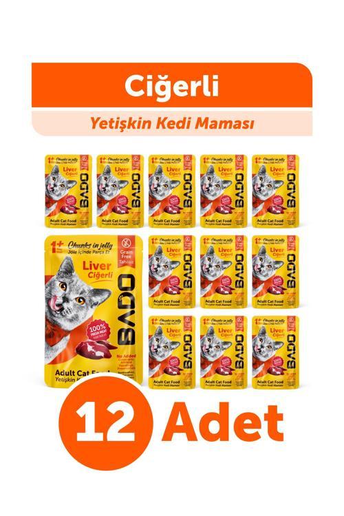 Yetişkin Yaş Kedi Maması Ciğerli 85Gr 12'li