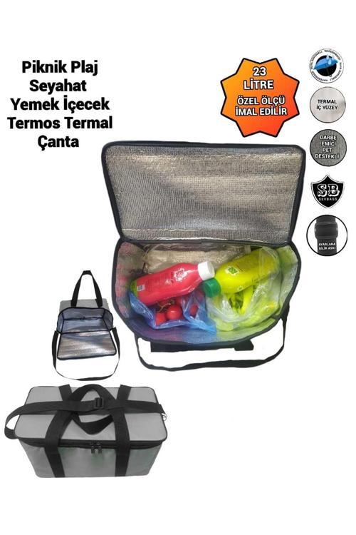 23 Litre Piknik Pilaj Kamp Seyahat Yiyecek İçecek Termal Termos Çanta Sıcak Soğuk Kullanım