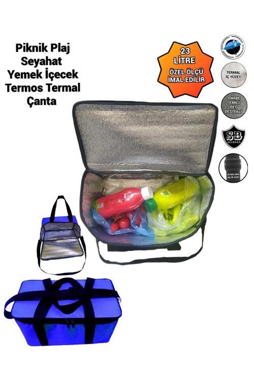 23 Litre Piknik Pilaj Kamp Seyahat Yiyecek İçecek Termal Termos Çanta Sıcak Soğuk Kullanım
