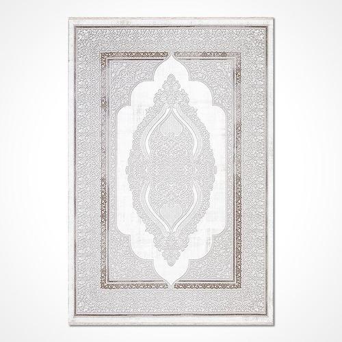 Lana Gri Klasik Etnik Modern Desenli Hav Vermeyen Leke Tutmayan Kolay Temizlenen Yumuşak Makine Salon Yolluk Mutfak Halı