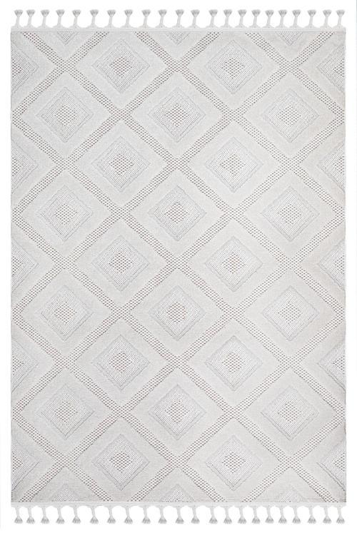 Jet Krem Geometrik Etnik Modern Desenli Hav Vermeyen Leke Tutmayan Kolay Temizlenen Yumuşak Makine Salon Yolluk Mutfak Halı