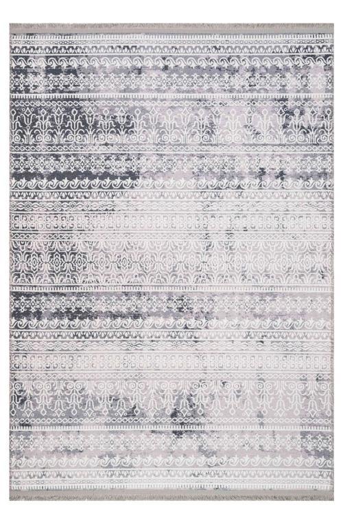 Ajdovscina Geometrik Gri Polyester Dikdörtgen Modern Desenli Pamuk Makinada Yıkanabilir Hav Toz Vermez Leke Tutmayan Kaymaz Taban Dijital Makine Baskı Salon Yolluk Mutfak Halı