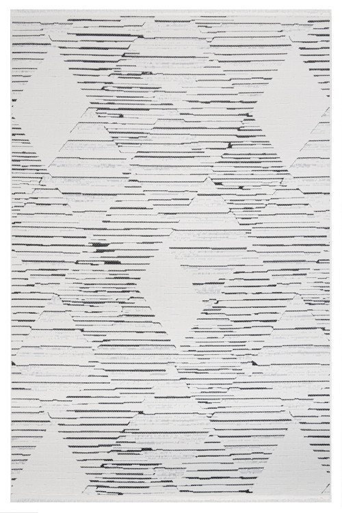 Parchment Gri Geometrik Etnik Modern Desenli Hav Vermeyen Leke Tutmayan Kolay Temizlenen Yumuşak Makine Salon Yolluk Mutfak Halı