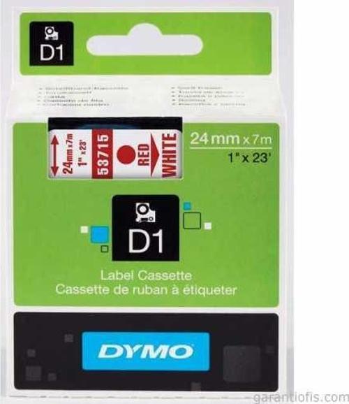 D1 Beyaz/Kırmızı Yedek Şerit 24mm x 7mt (53715)