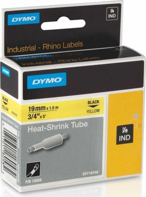Rhino Pro Isıyla Küçülen Şerit 19mm x 1,5m Sarı/Siyah (18058)