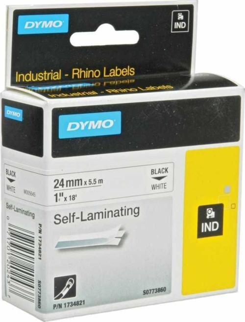RhinoPRO 1734821 Beyaz/Siyah Lamine Vinil Şerit 24 mm x 5,5 mt