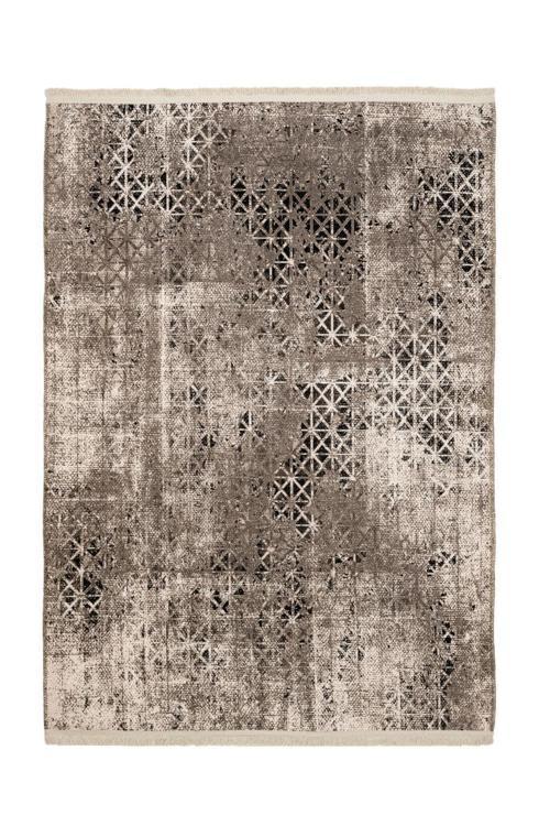 Bistrica Geometrik Vizon Polyester Dikdörtgen Modern Desenli Pamuk Makinada Yıkanabilir Hav Toz Vermez Leke Tutmayan Kaymaz Taban Dijital Makine Baskı Salon Yolluk Mutfak Halı