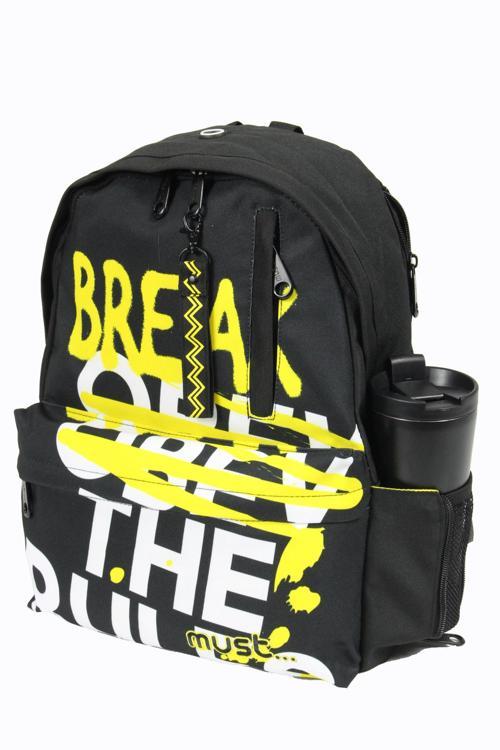 585055 Break The Rules Çift Cepli İlkokul Sırt Çantası-Siyah