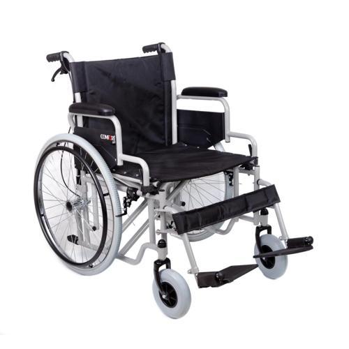 Tekerlekli Sandalye | 60 cm Geniş Oturum, Çift Makaslı Çelik Şase, Refakatçi Frenli DM-