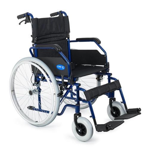 Tekerlekli Sandalye Lacivert | 45 cm Oturma Genişliği, Alüminyum Gövde, Refakatçi Frenl