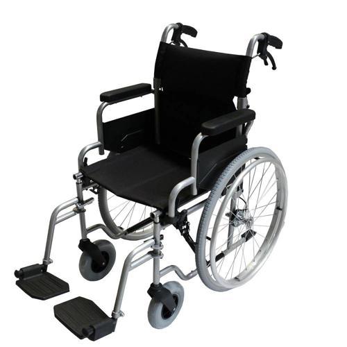 Poylin Refakatçi Frenli Manuel Tekerlekli Sandalye | Katlanabilir Çelik Şase, 35 cm Oturma Genişliği