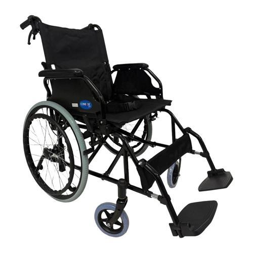 Çelik Transfer Tekerlekli Sandalye | Katlanabilir, Emniyet Kemerli ve Refakatçi Frenli