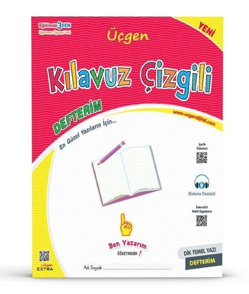 Üçgen - Kılavuz Çizgili Defter 1.Sınıf 48 Sayfa