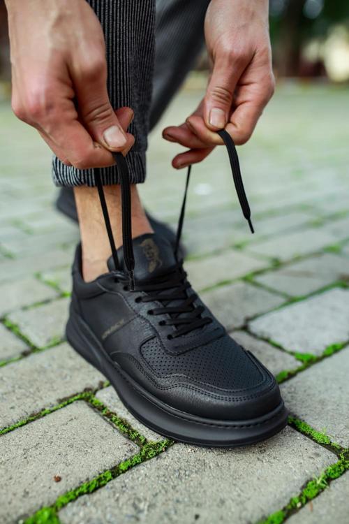 Günlük Ayakkabı 707 Siyah (Siyah Taban)