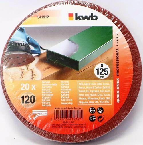 541912 120 Kum Daire Zımpara 125 mm 20 Adet