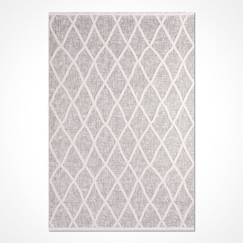 Avery Gri Geometrik Etnik Modern Desenli Hav Vermeyen Leke Tutmayan Kolay Temizlenen Yumuşak Makine Salon Yolluk Mutfak Halı