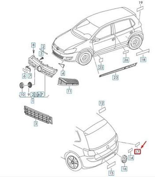 Yazı Tdı Vw Polo Bm 14- (Oem No: 6C0853675F2Zz)