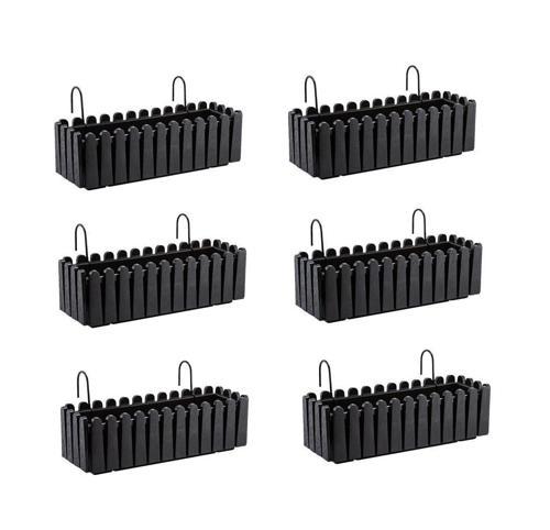 SO-İB02 Askılı Balkon Saksı Takımı 9 lt Antrasit 6 Adet