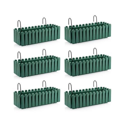 SO-İB02 Askılı Balkon Saksı Takımı 9 lt Yeşil 6 Adet