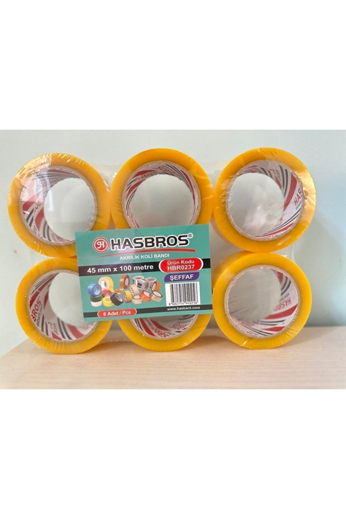 45 Mm X 100 M Şeffaf Koli Bandı (6 Adet)