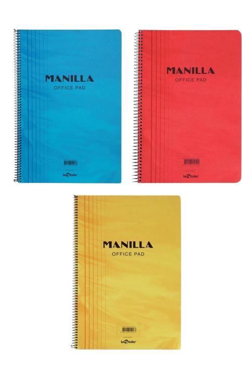 3'lü Manilla Okul Defter A4 Çizgili