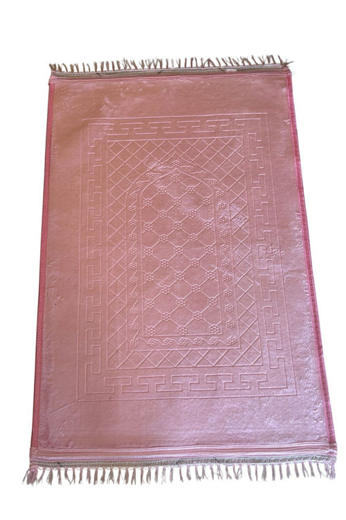 Hac Umre Hediyelik Lüks Kalın Yumuşak Peluş Seccade Kaymaz Taban 80X120 Cm