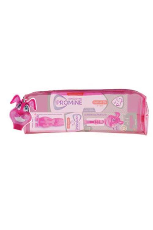 Promine Kids 6-12 Macun Diş Fırçası Çantalı Set