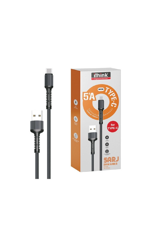 İthink Gold Kablo Örgülü Type-C K63C Gri